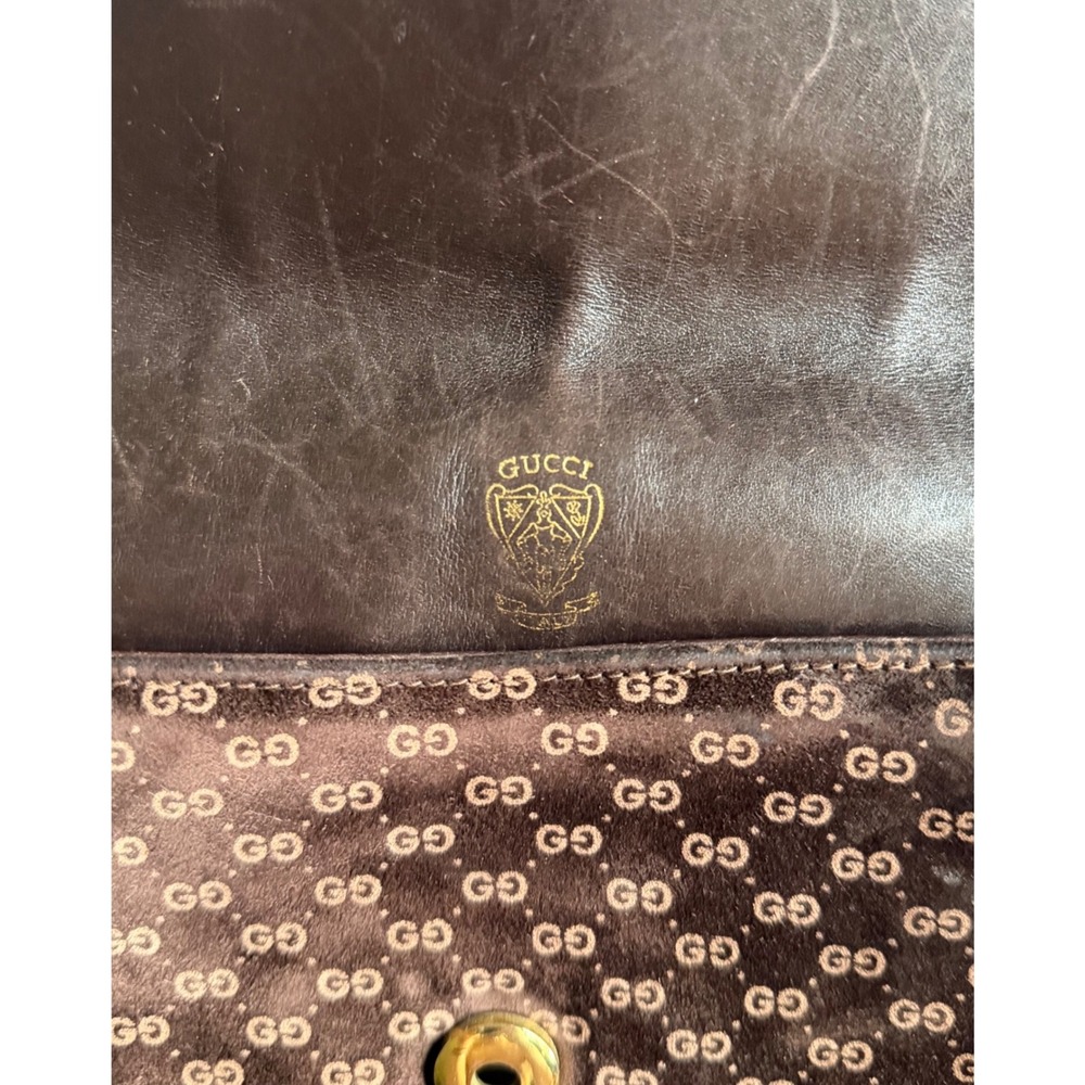 Y2K VTG Unfindable 70s Suede Gucci Monogram Crossbag Rare Coquette Cute Designer - Picture 7 of 8